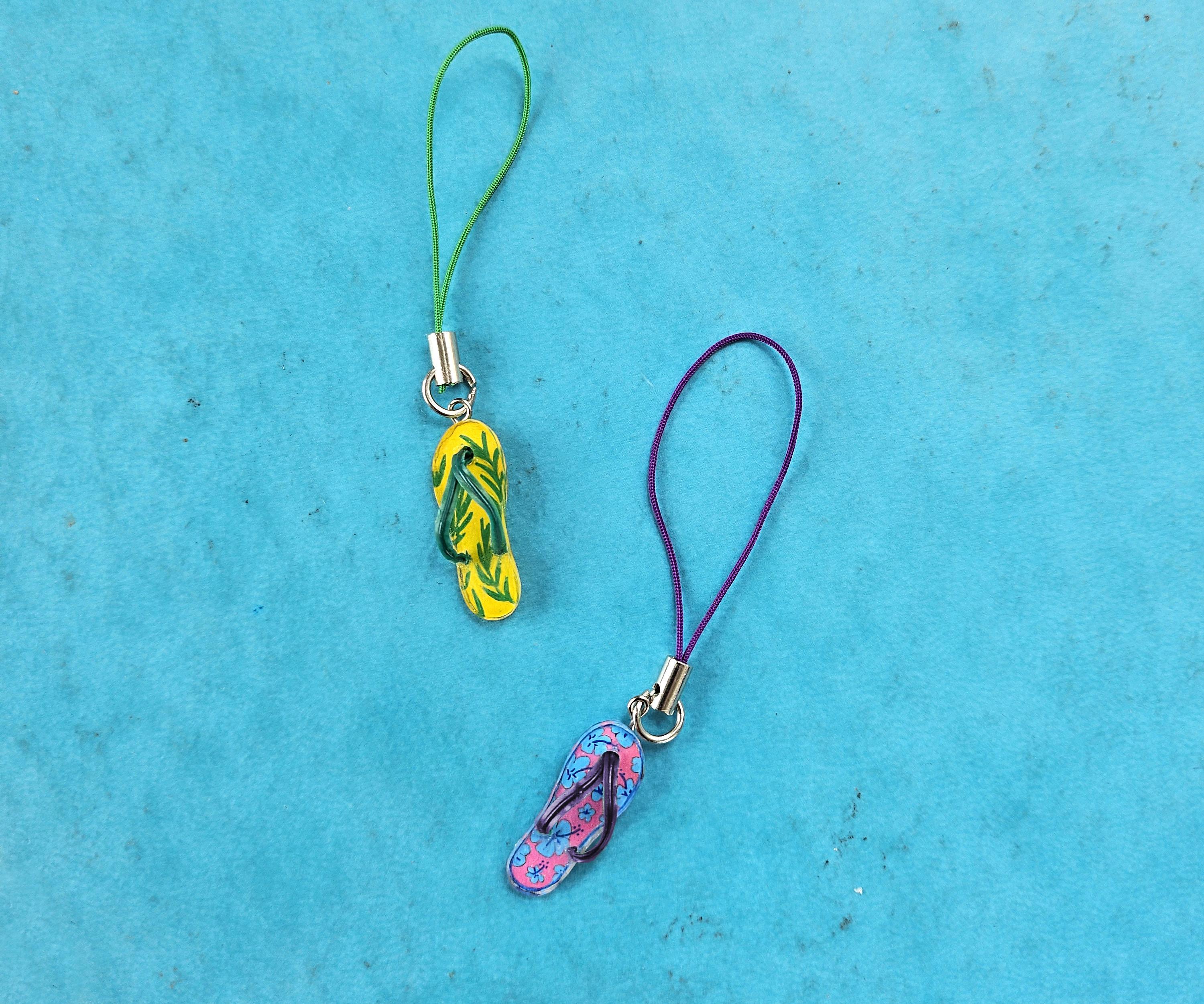 Shrink Plastic Flip-Flops Charms/ Earrings