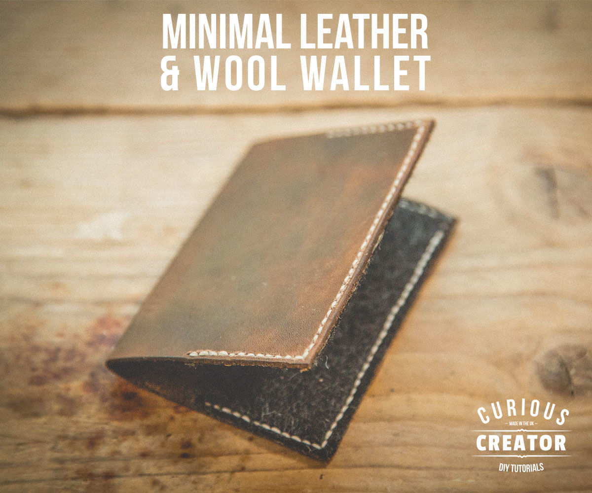 Minimal Leather & Wool Wallet