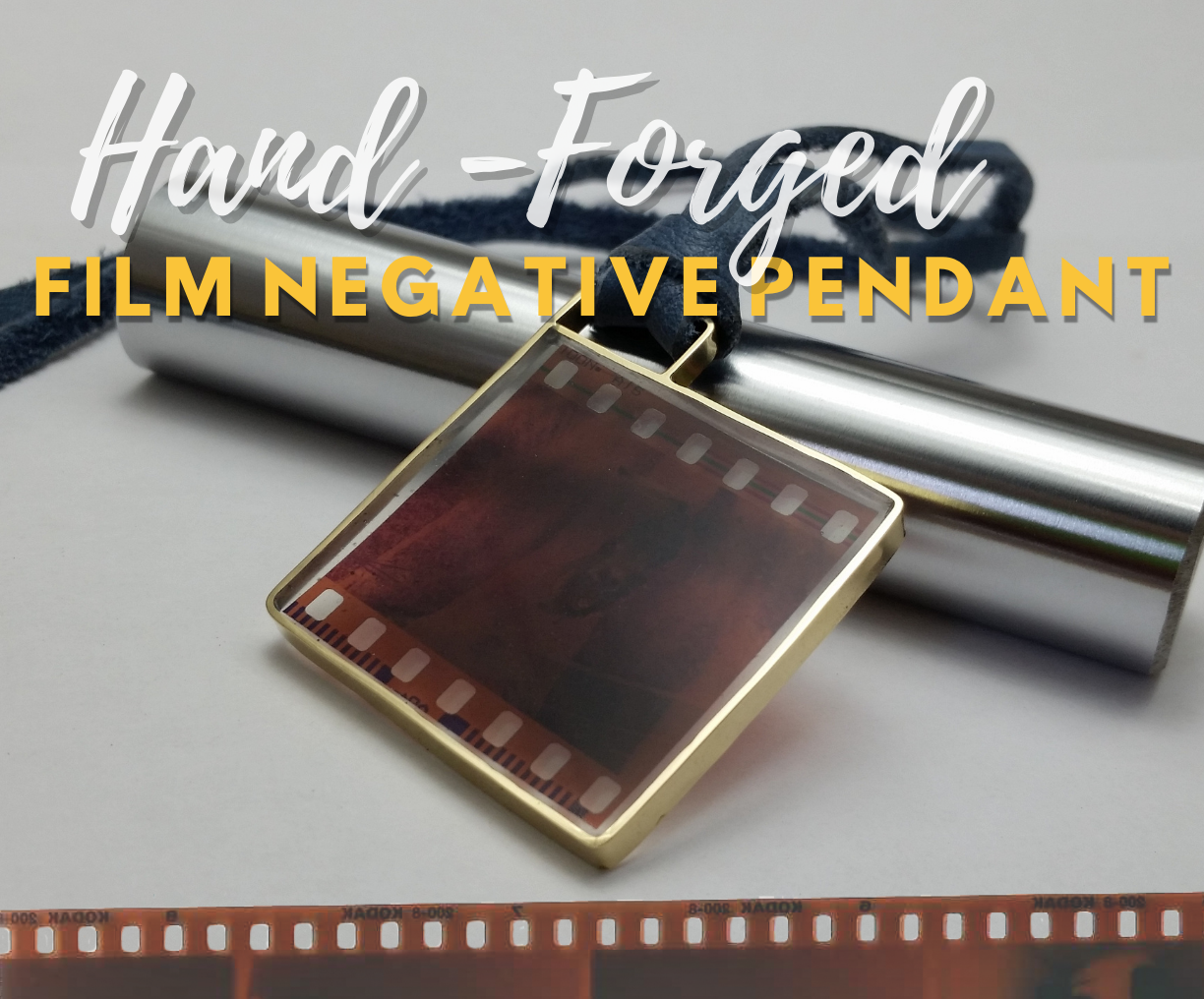 Hand-Forged Film Negative Pendant
