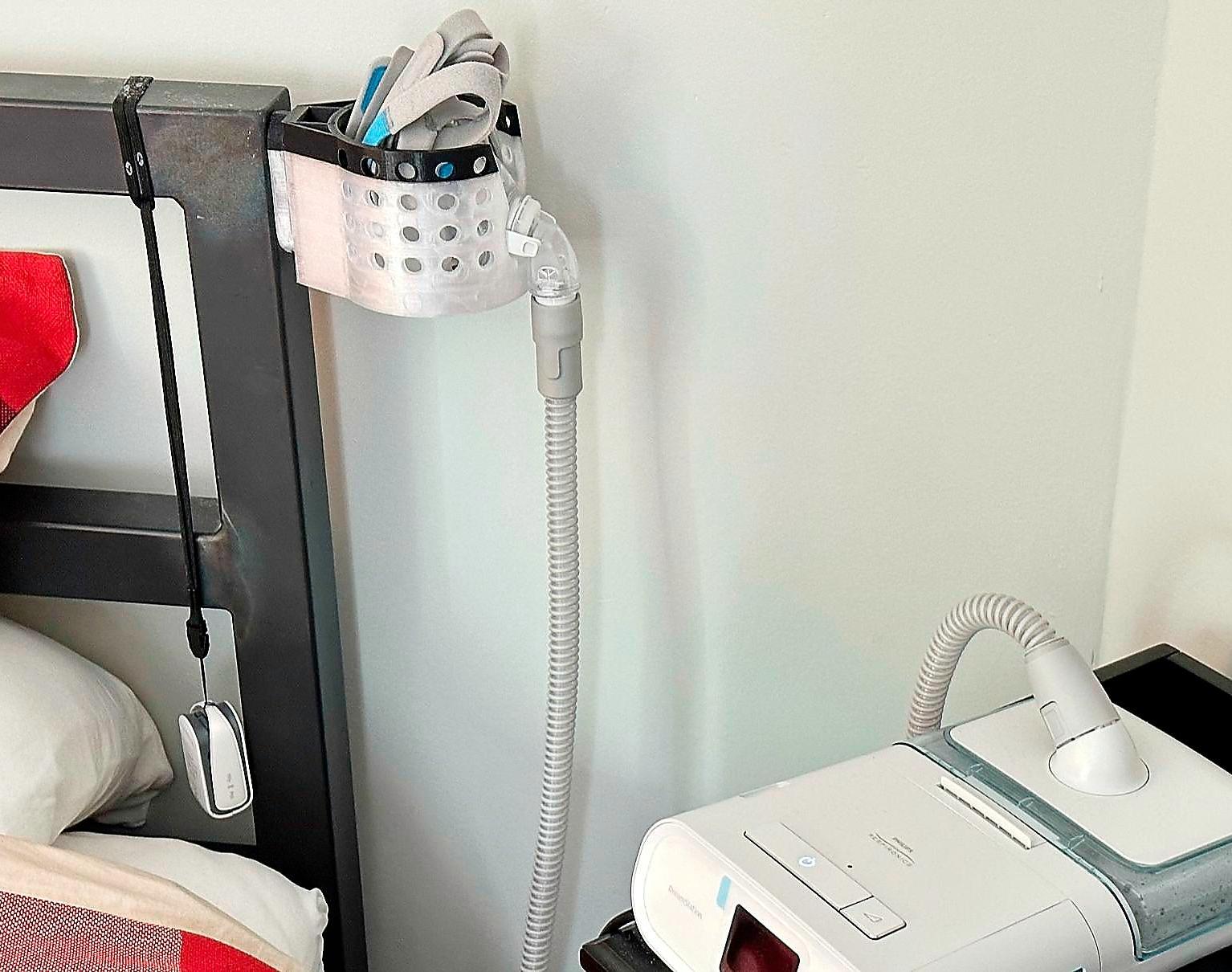 A Simple Magnetic Holder for a CPAP Mask.