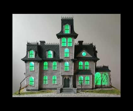 Addams Family Spooky Mansion Cardboard Model - With Lights and Sound!