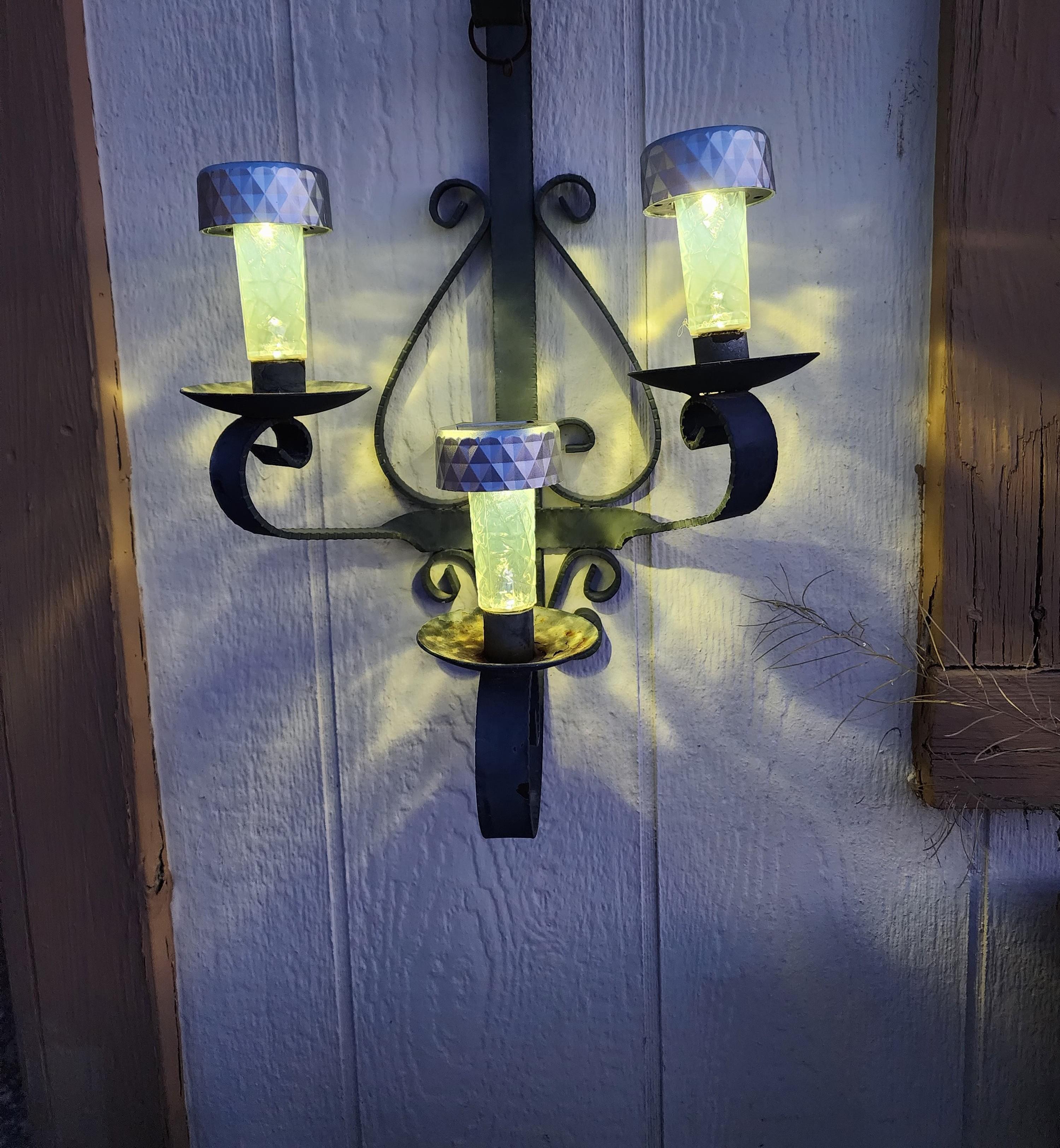 Candlestick Light Converted to Solar Light