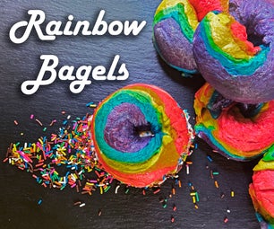 DIY Rainbow Bagels 