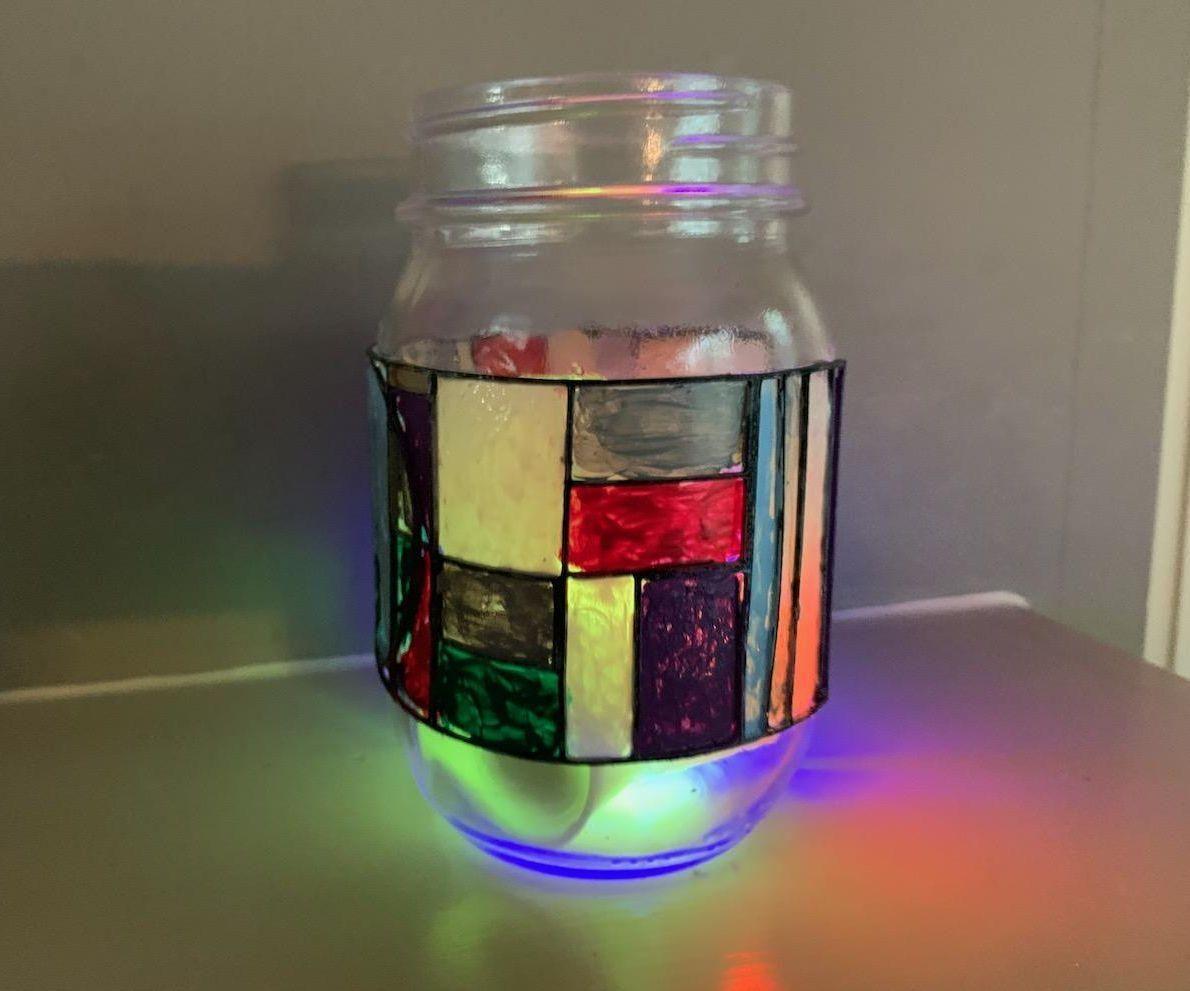 The Stained Glass Mason Jar