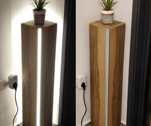 Smart Floor Corner Wooden LED Lamp DIY