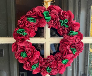 Pretty Wreath From Old T Shirts