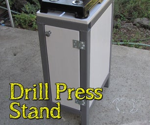 How to Make a Drill Press Stand With Storage Space From Recycled Materials