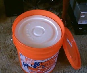 Simple (Hard-Sided) Ice Chest - 5 Gallon Bucket Style! W/styro-liner - Cheap & Easy