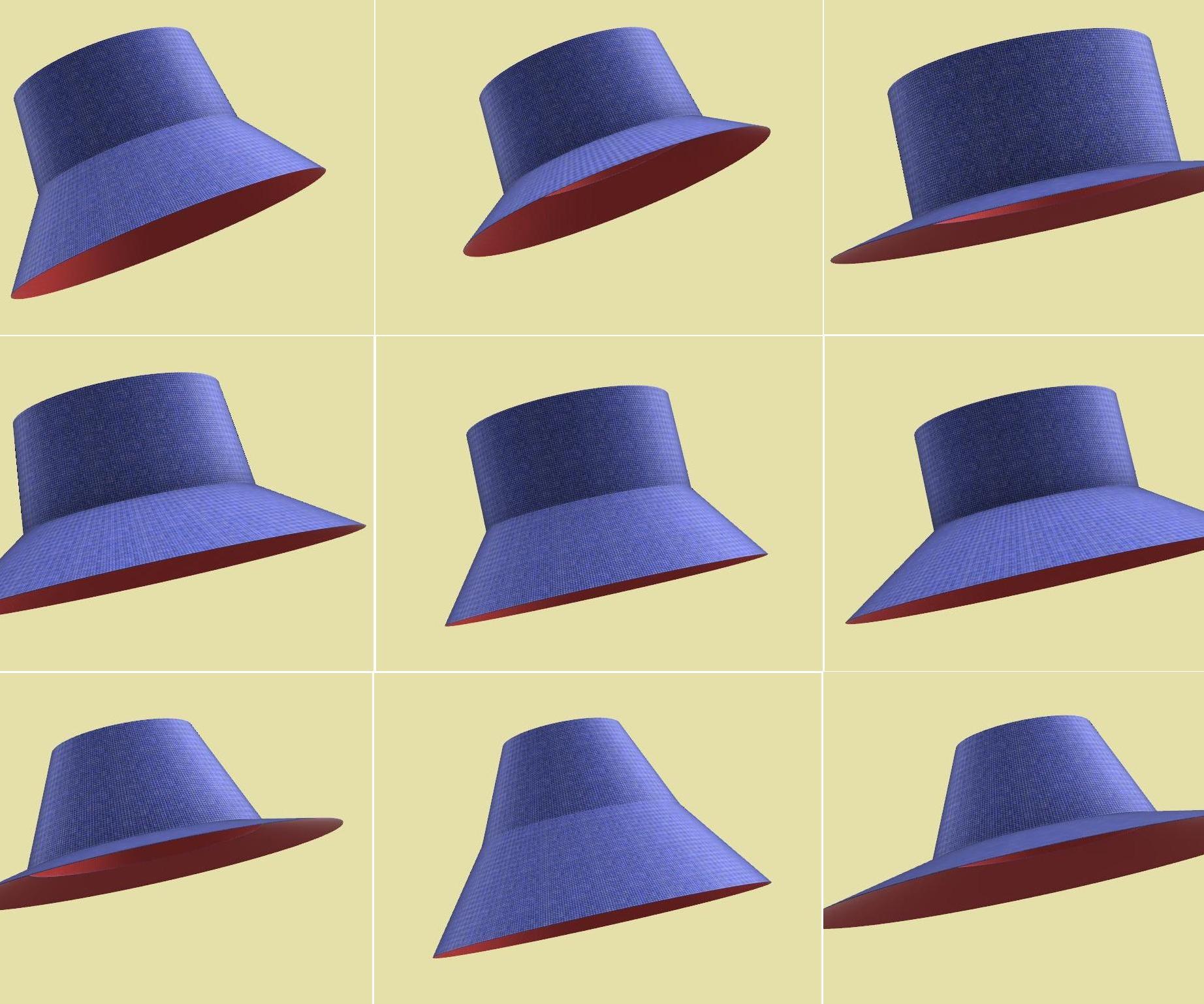 Parametric Bucket Hat With Pattern