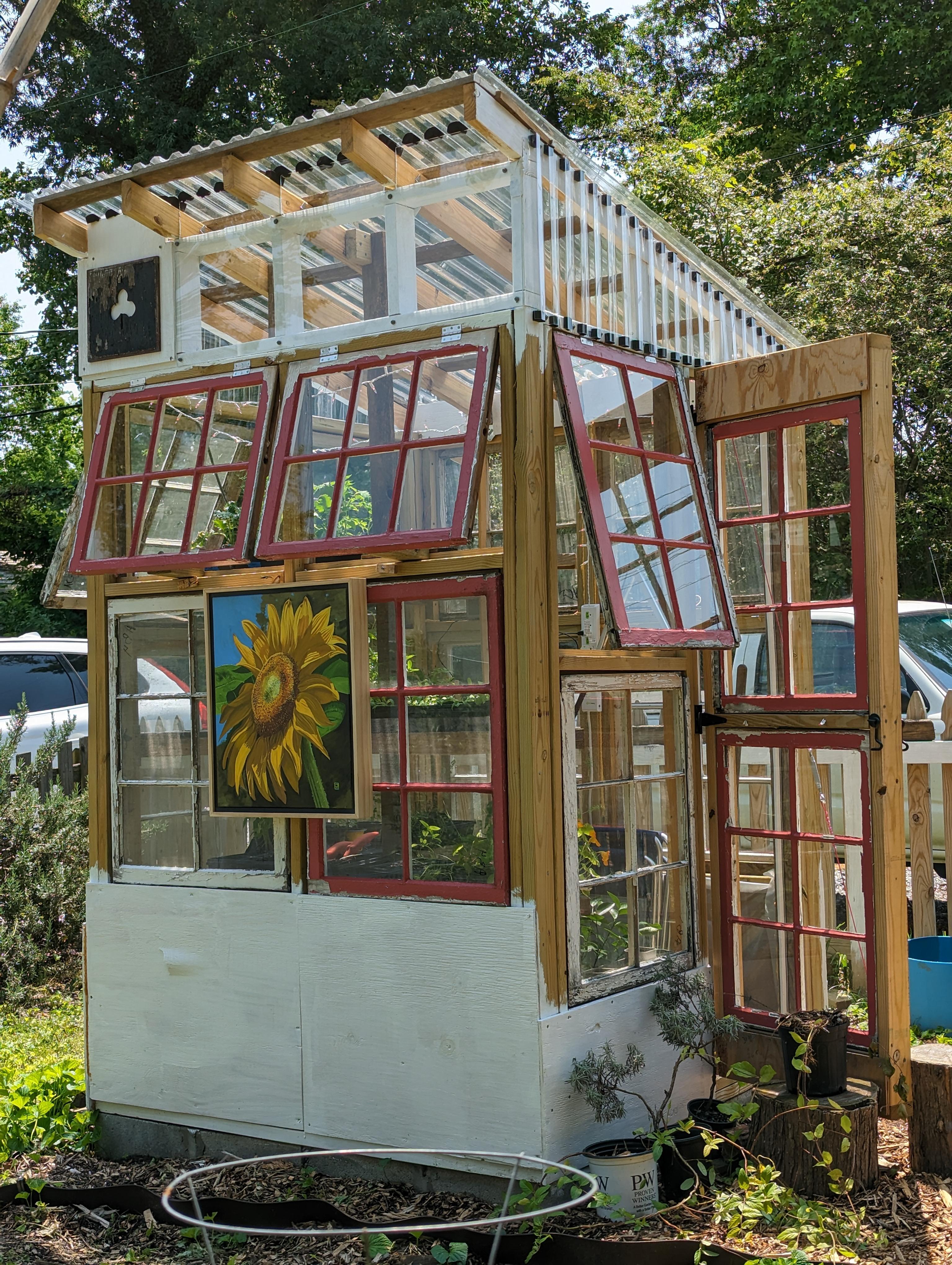 Making a Greenhouse / Hothouse Using Recycled Windows