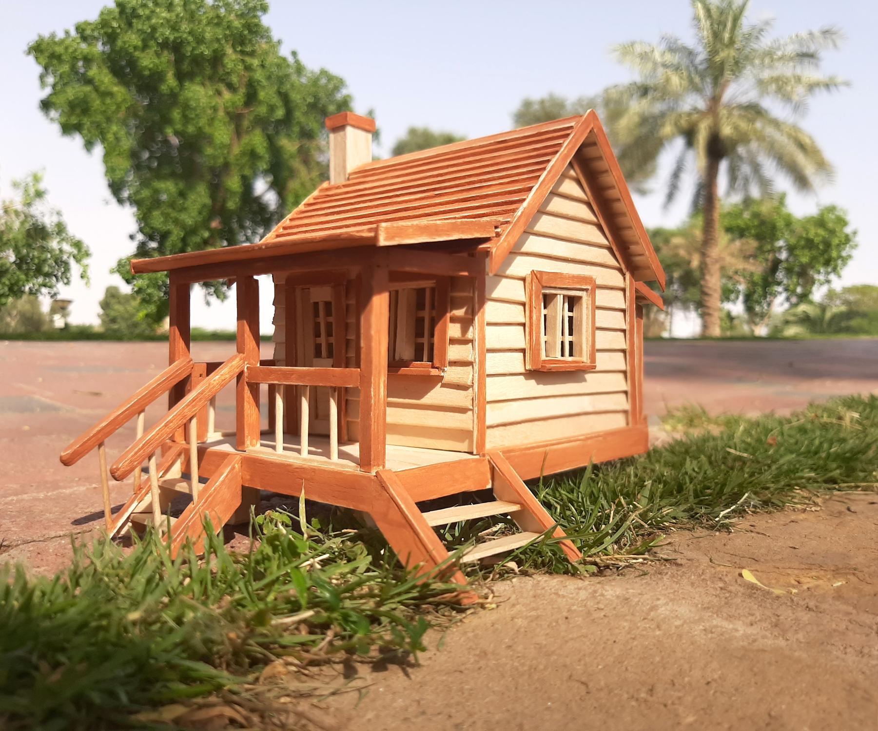Western Wooden House Using Popsicle Stick