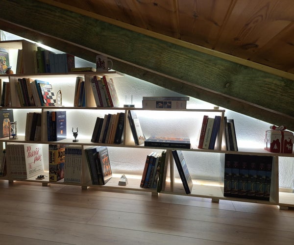 Turn a Confined Dark Area Into a Back Lighted Bookcase
