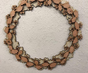 3 Layer Lasered Christmas Wreath (wood)