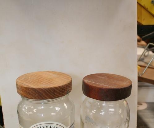 WOOD JAR LID COVERS [to Fit Over the Actual Lid]