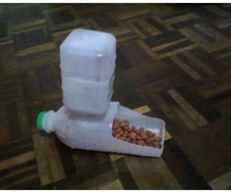 Plastic Bottle Cat Feeder