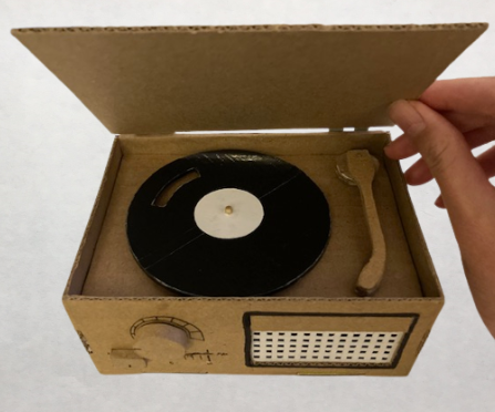 Cardboard Record Player Puzzle Box
