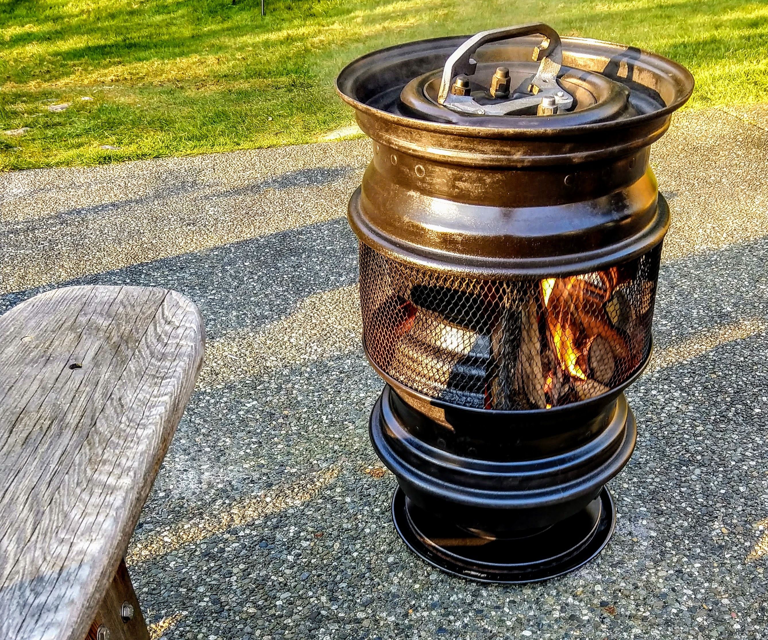 Upcycle Old Steel Wheels Into a Fire Pit
