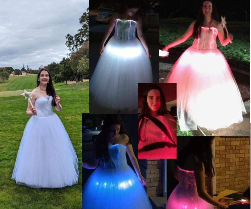 Color-Changing Prom Dress With Magic Wand