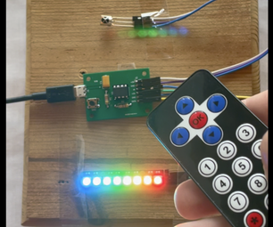 Lighting a NeoPixel Ring or NeoPixel Stick With IR Receiver and Remote Control With Arduino or ATTiny85