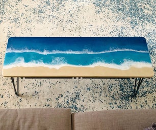 Epoxy Resin Ocean Coffee Table With Hidden Ikea Storage!