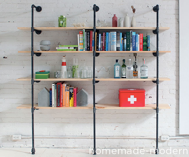 HomeMade Modern DIY Pipe Shelves