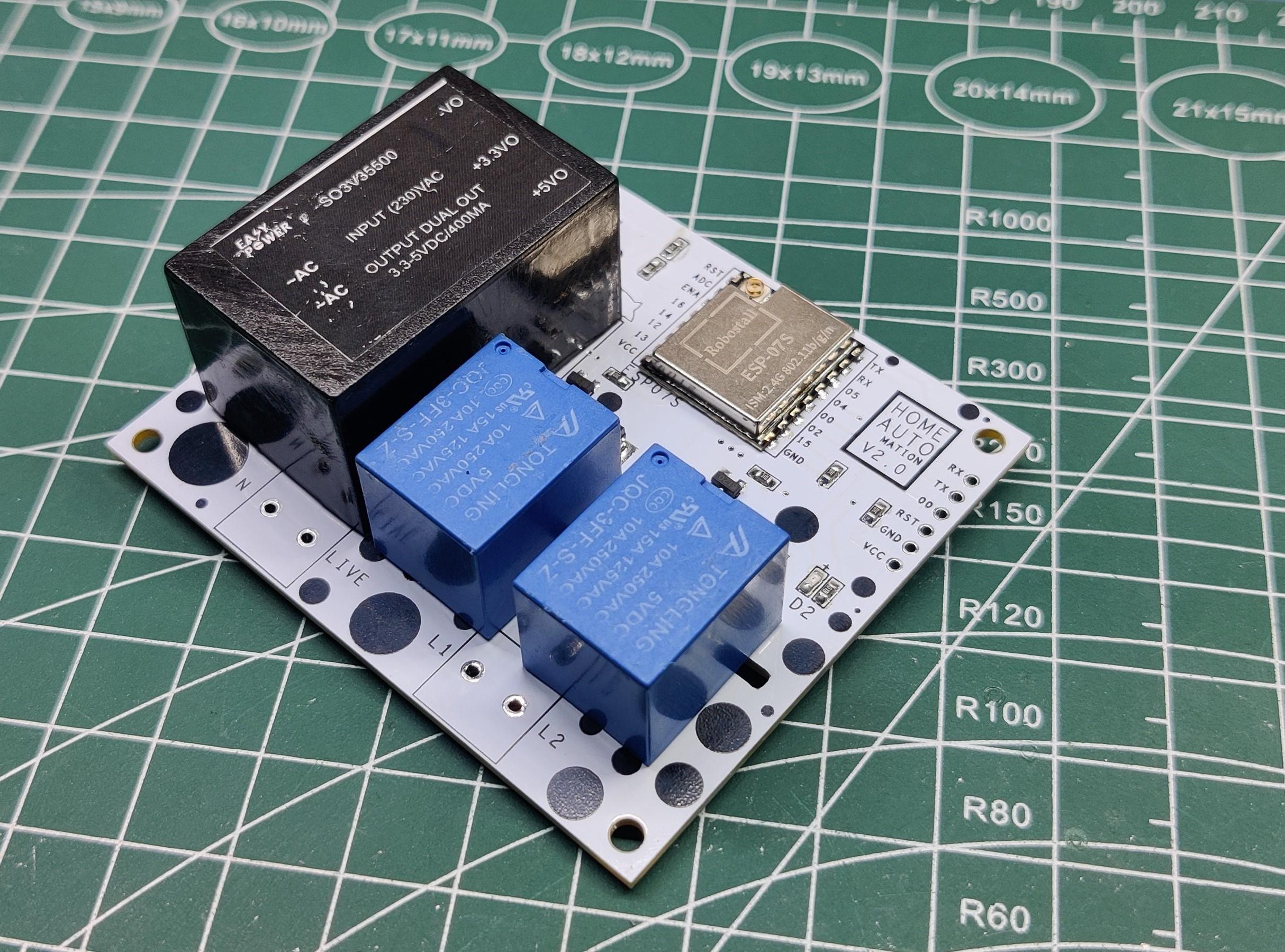 Home Automation Board With ESP8266 Dual Output