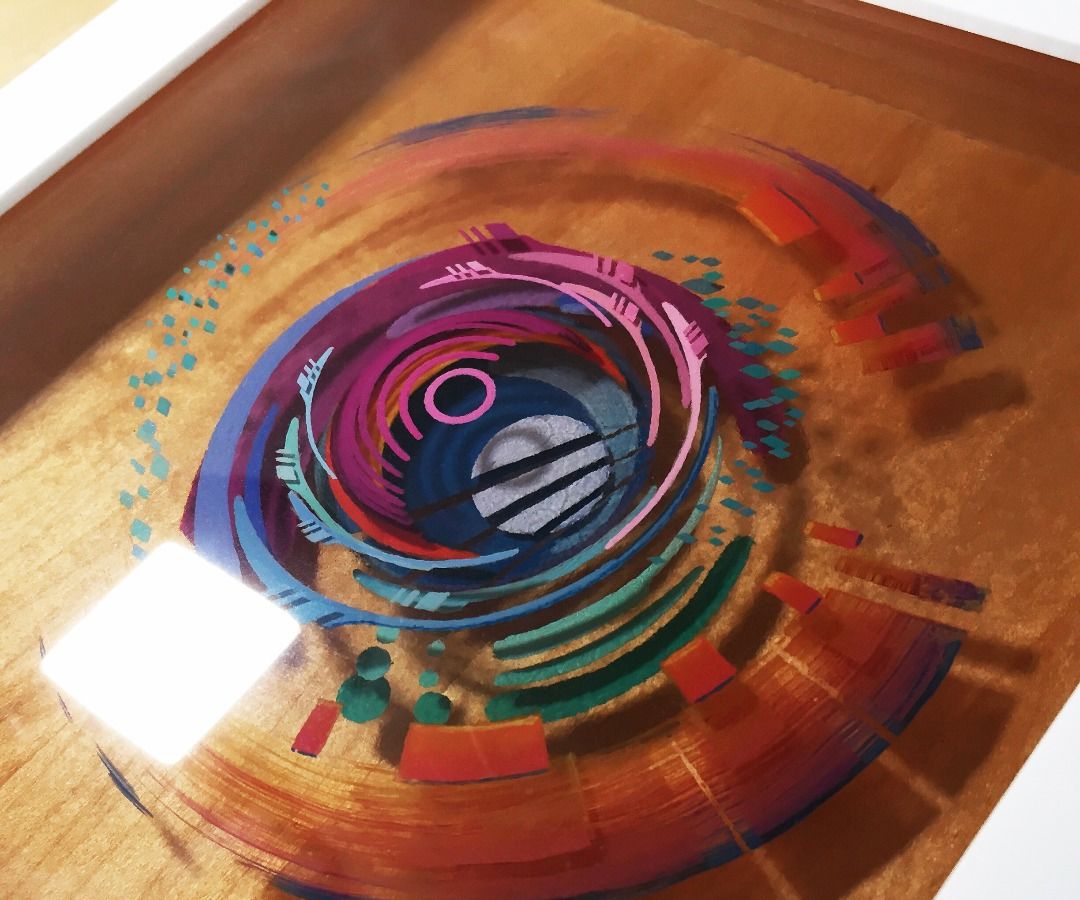 3D painting: Layered Resin and Acrylic Paint