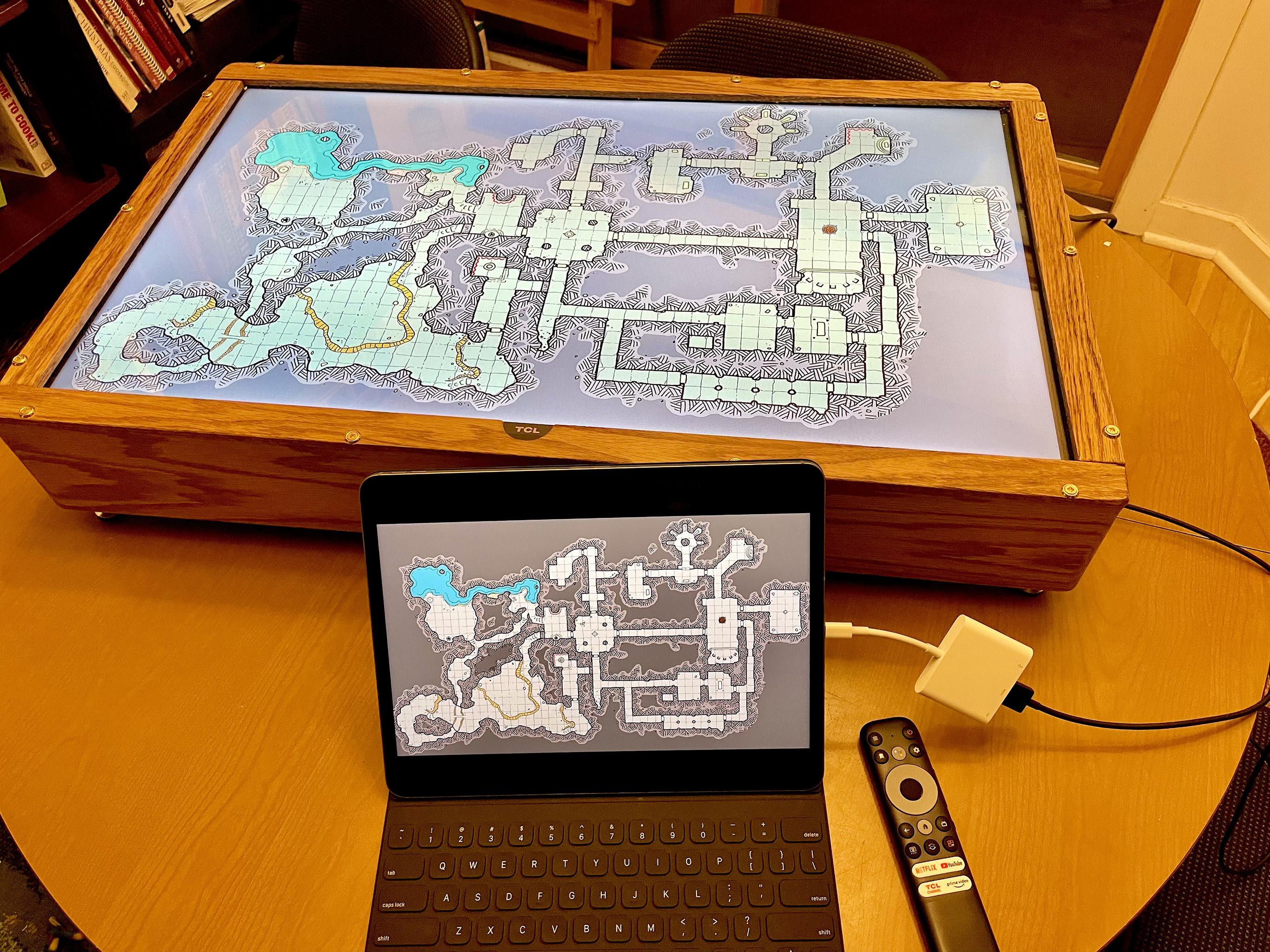 RPG Tabletop Flat Screen Map Case