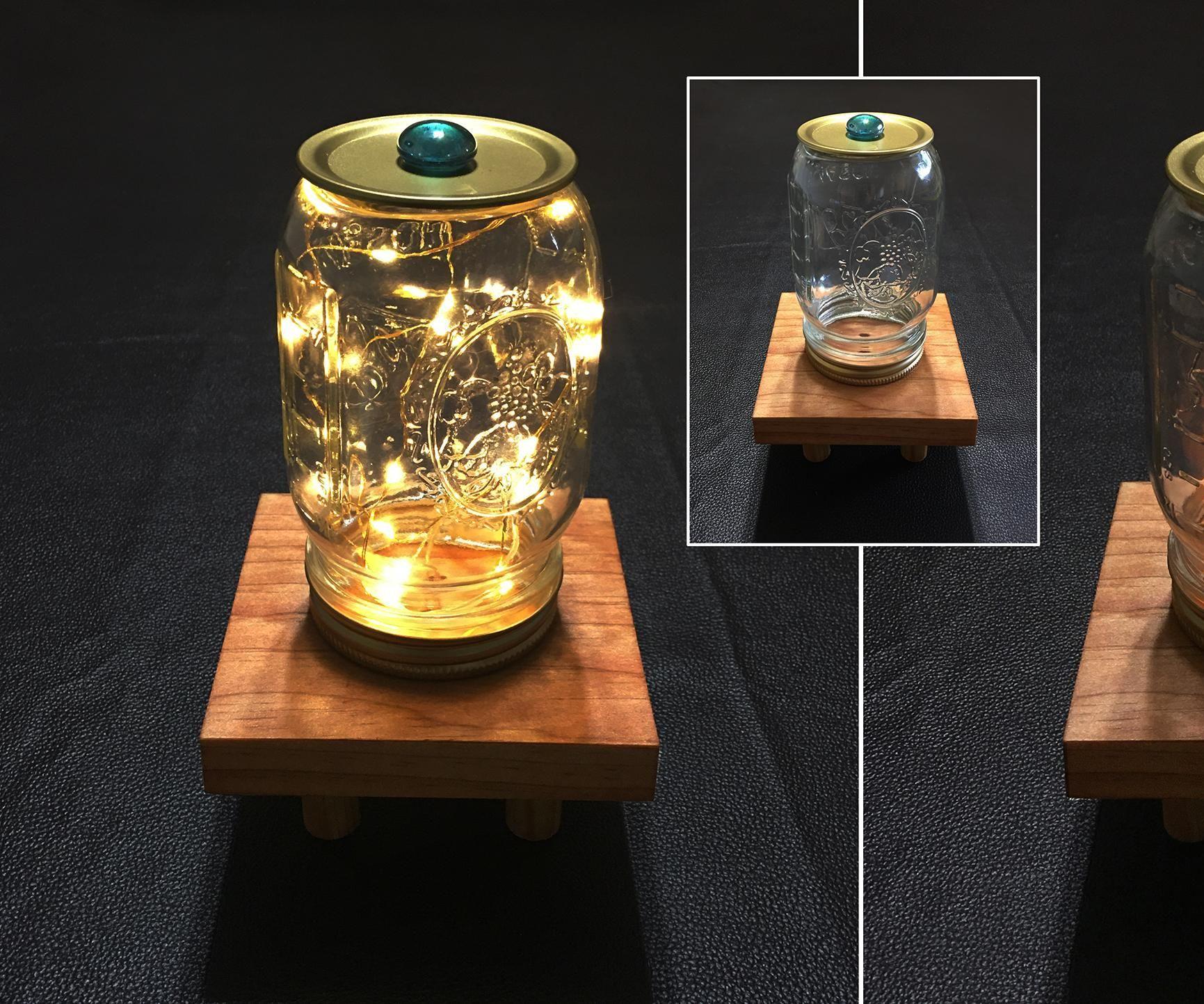 Japanese Style Mason Jar Table Top Lantern