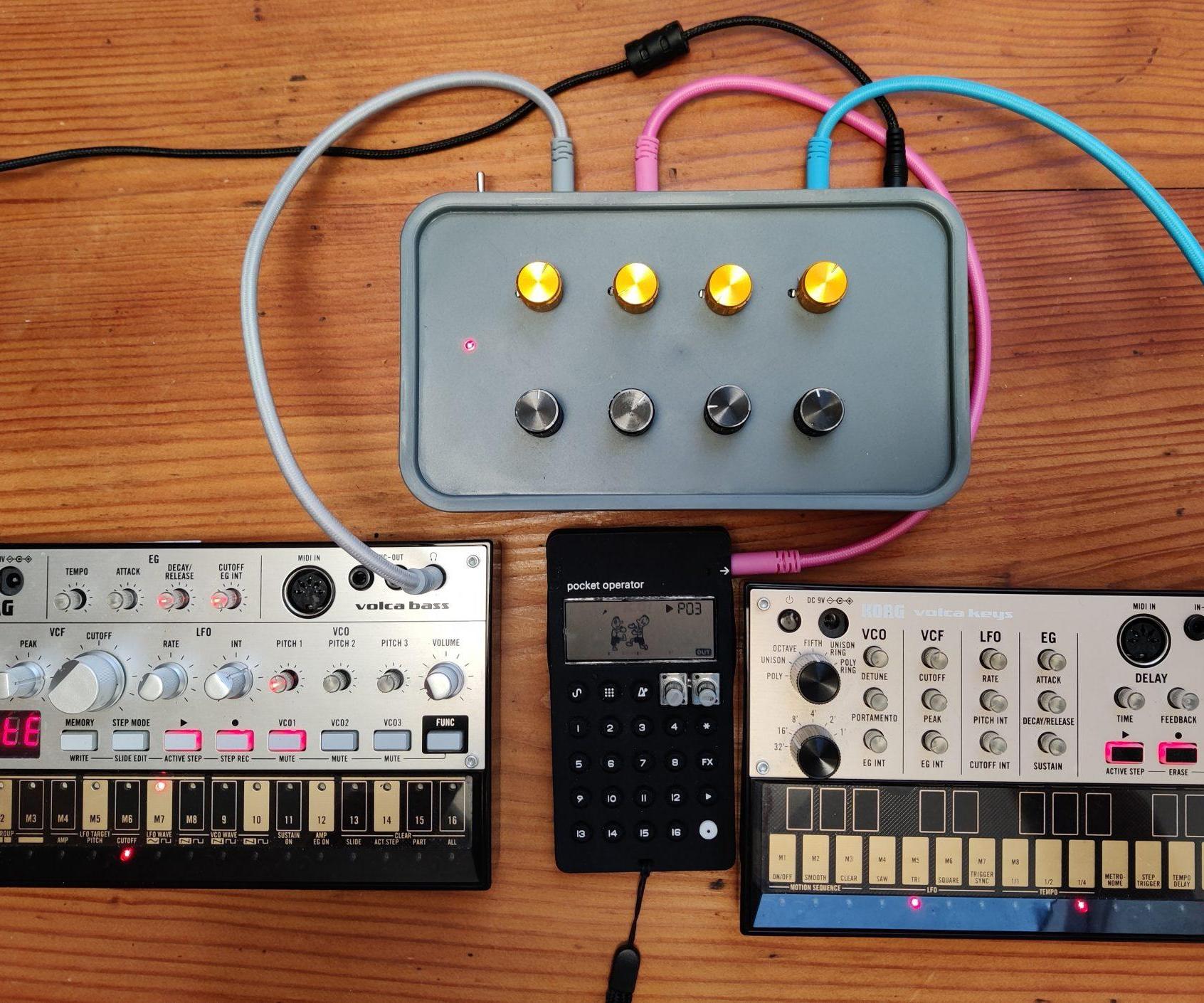 Lunchbox Analog Audio Mixer for Synthesisers