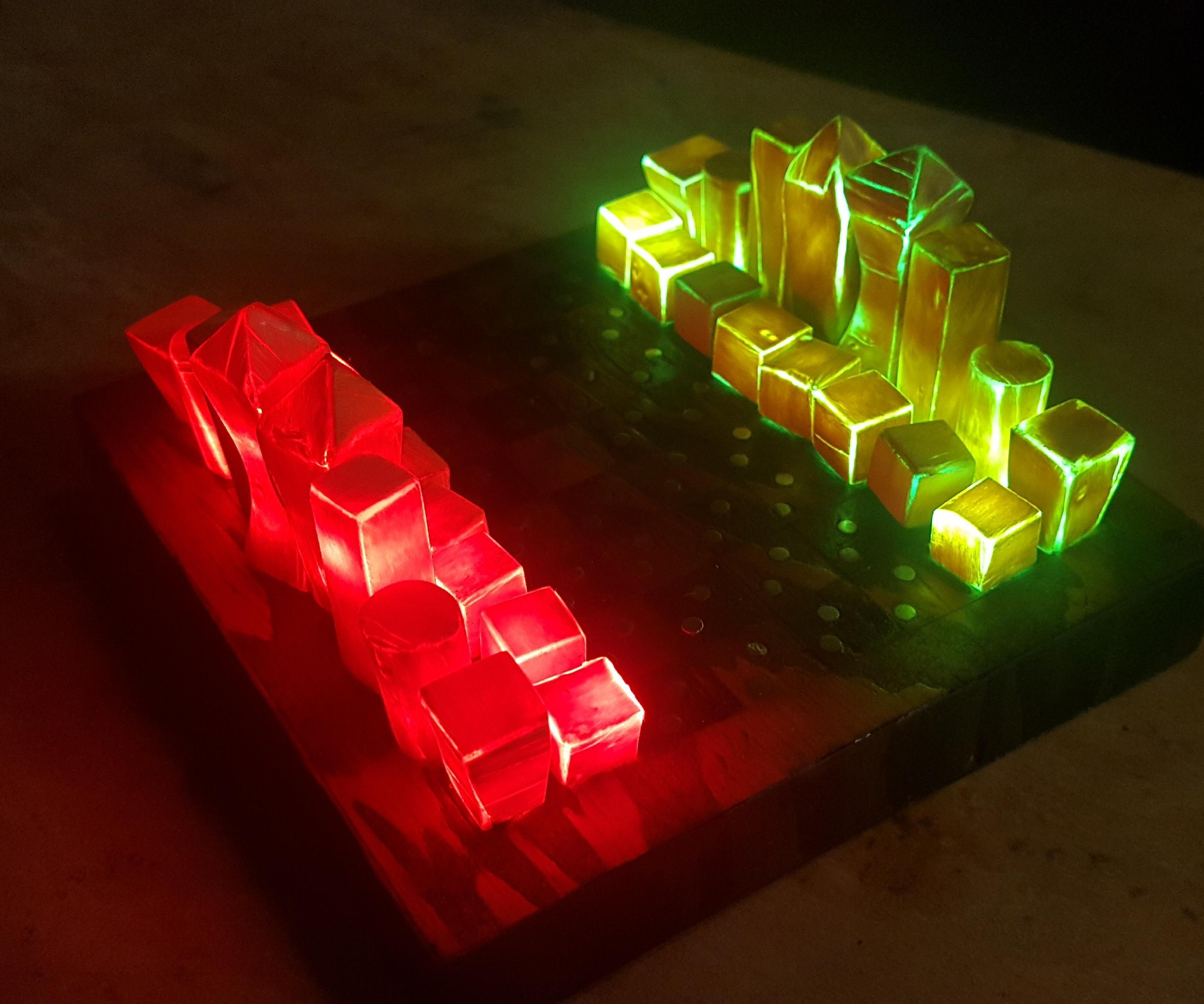 Wood LED Chess