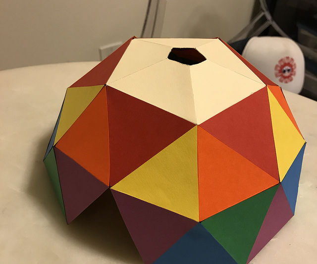 Cover for a Small 2v Geodesic Dome Using Waterproof Canvas