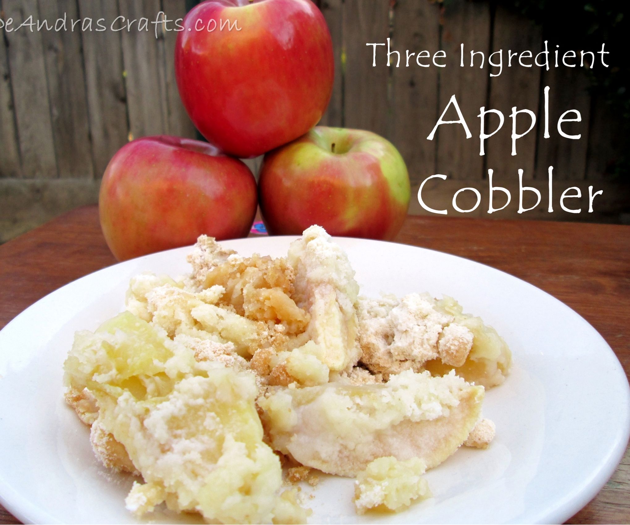 Three-Ingredient Apple Cobbler