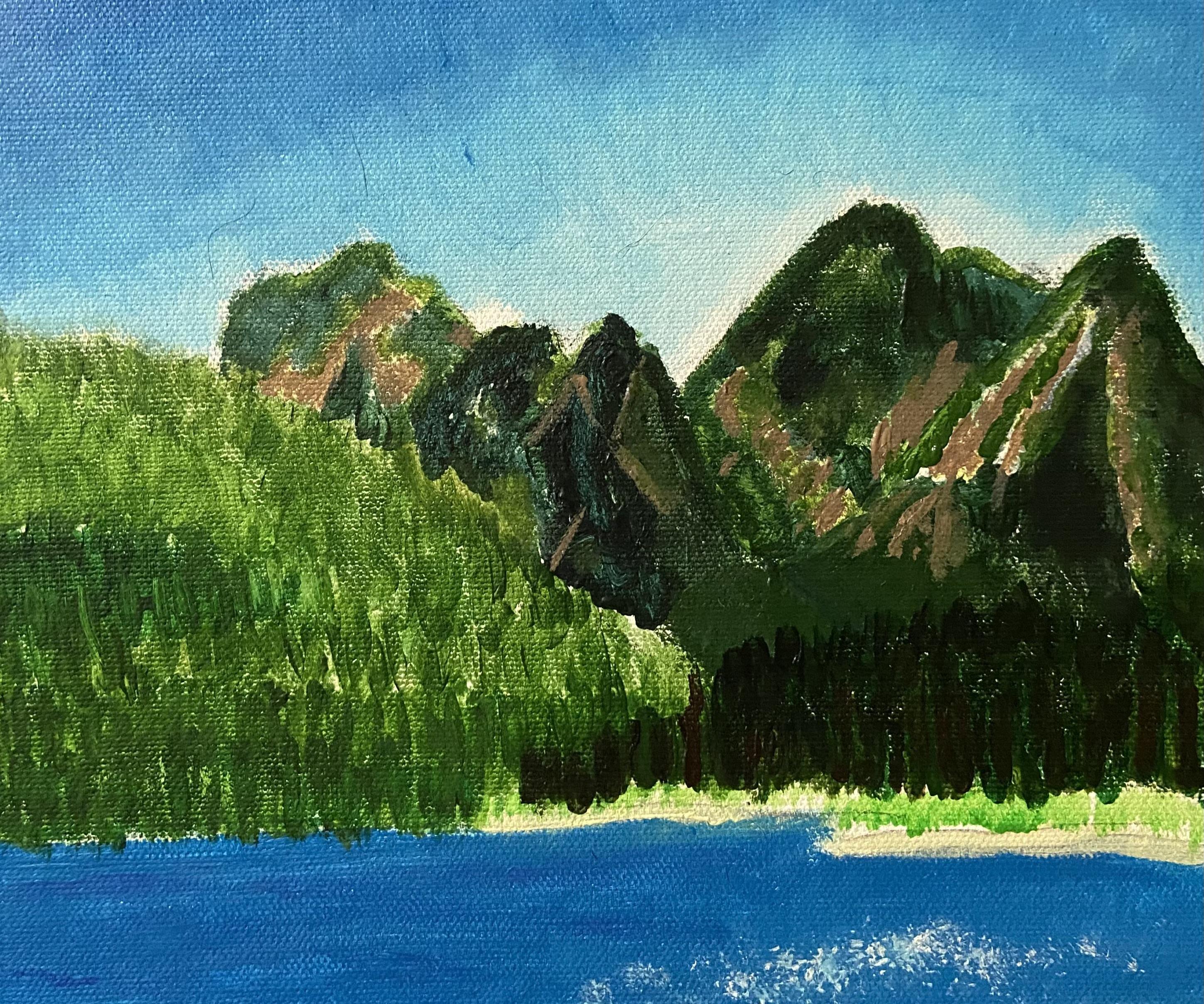Painting a Mountain Range in Acrylic Paint