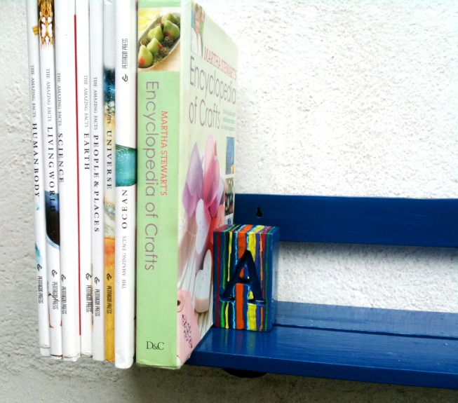 Book Shelf with inbuilt Book end.