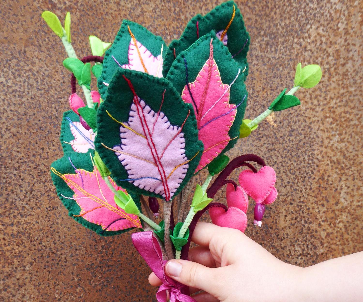 Forever Flowers - a Stitched Felt Flower Bouquet