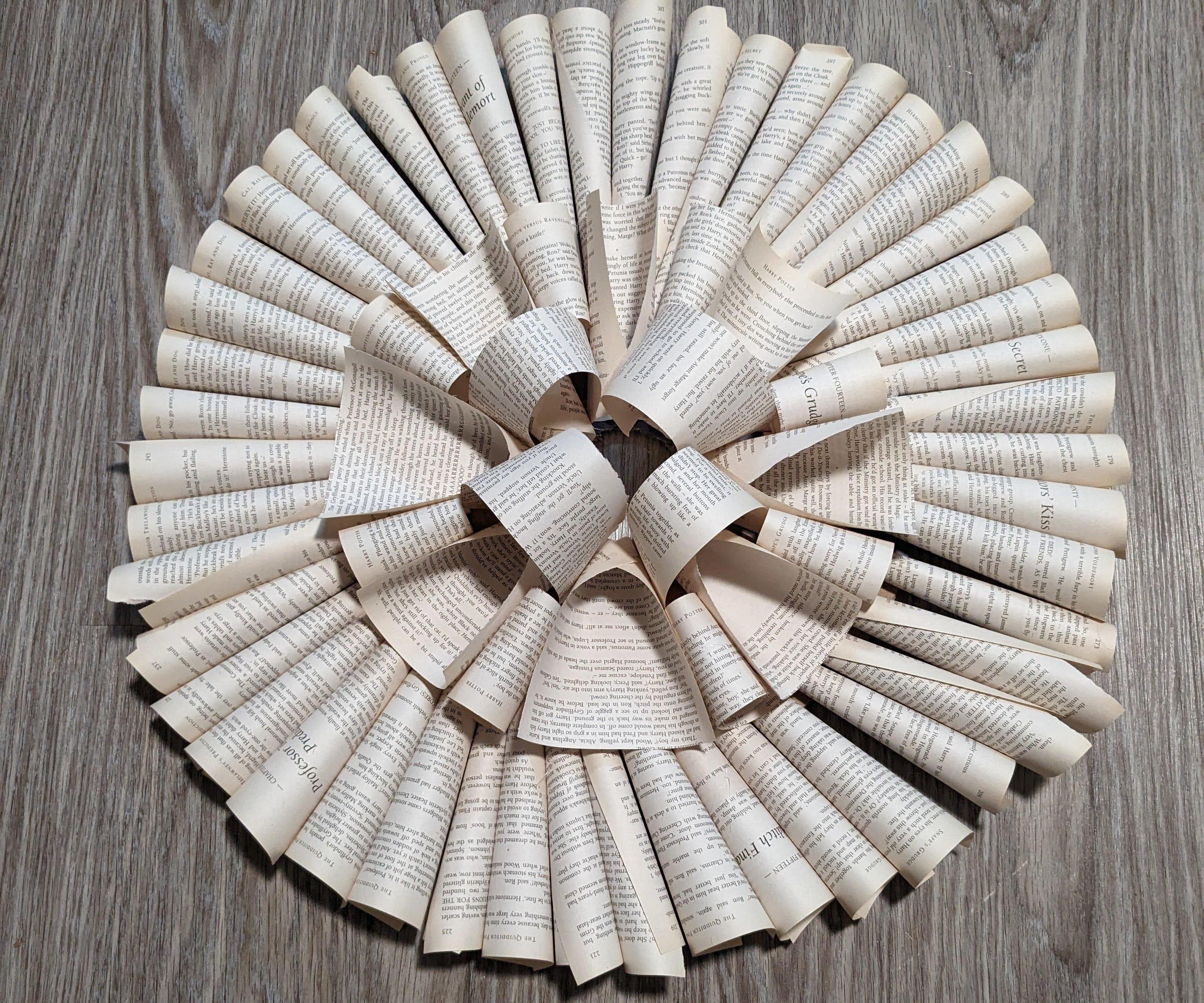 Easy Wreath From Old Books in 5 Steps