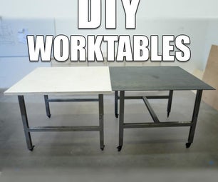 Two Easy Worktables Made With Metal and Plywood