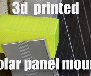 3d Printed Solar Panel Mount