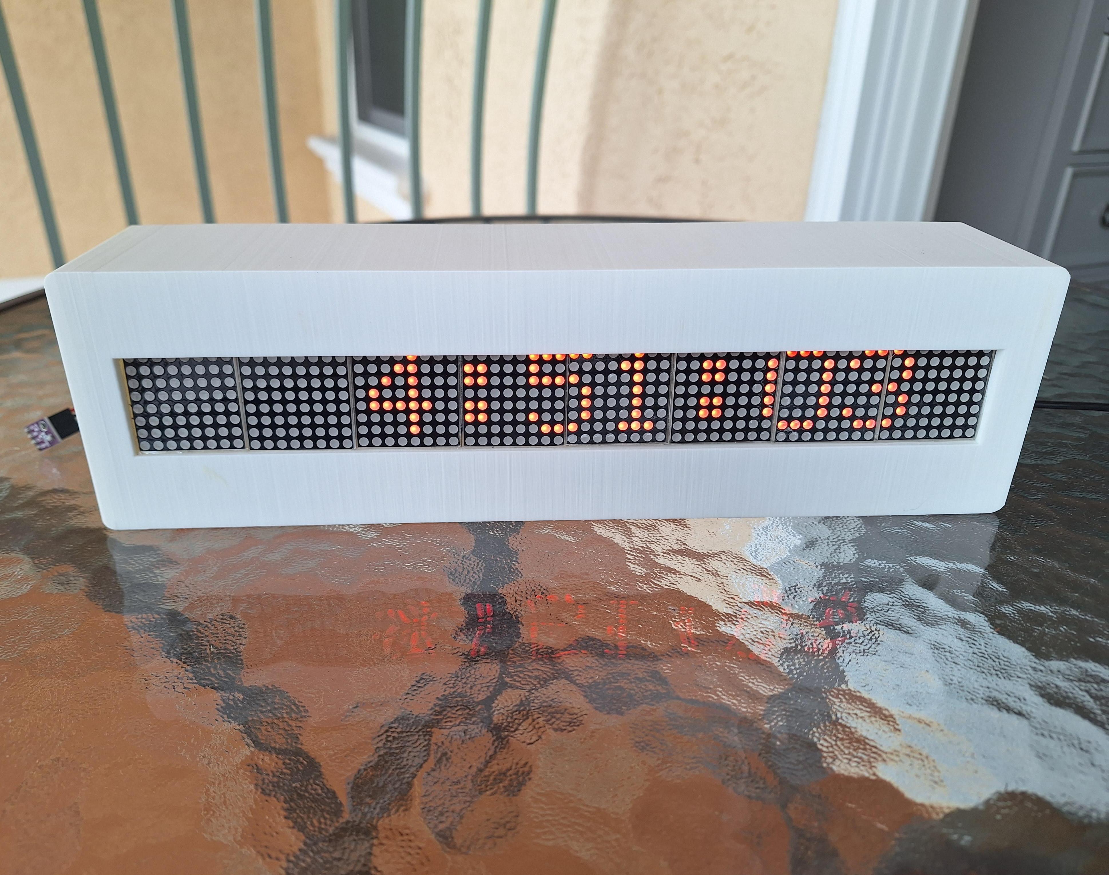 A Scrolling Digital Clock and Weather Station