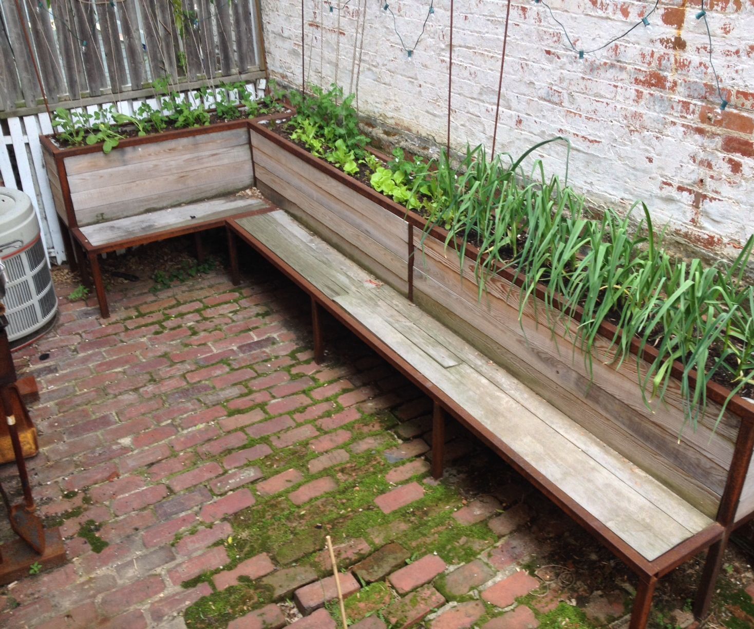 Backyard planter and seating