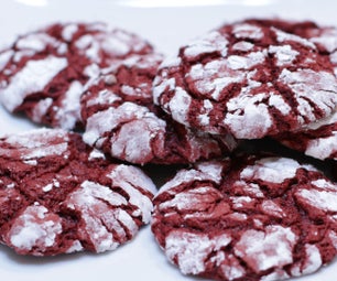 Red Velvet Cake Mix Crinkle Cookies