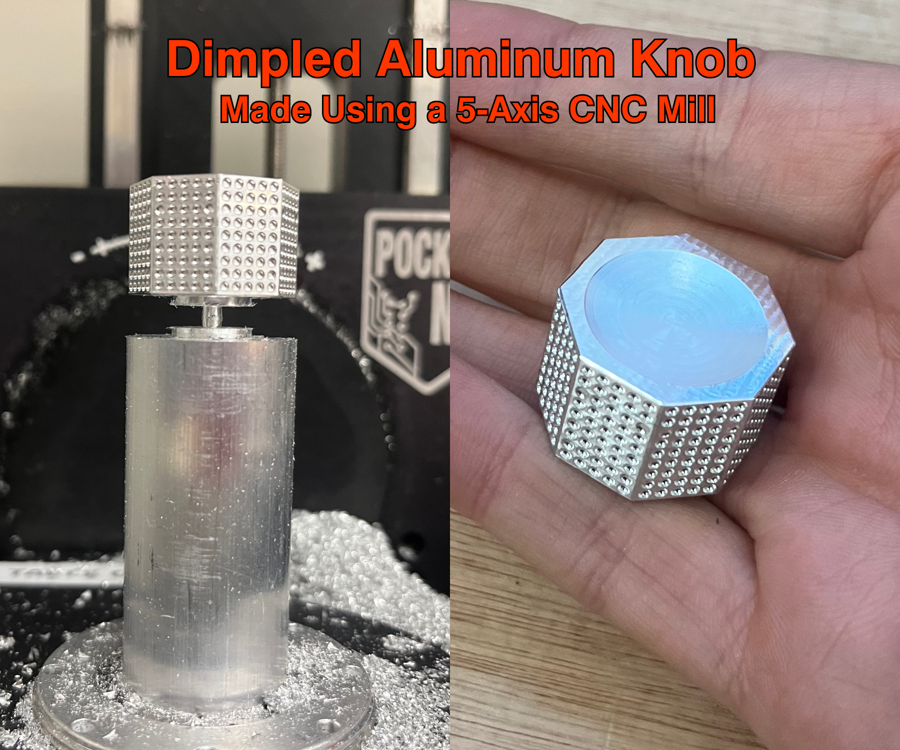 5-Axis CNC Milled Knob Using Fusion 360 Manufacturing