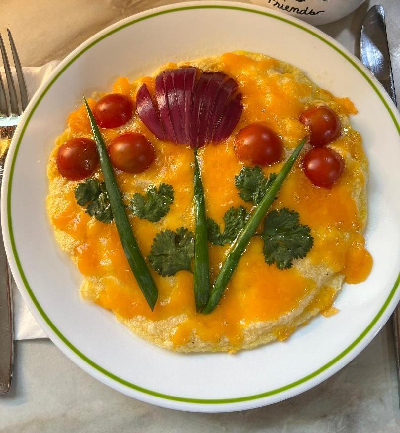 Artistic Souffle Cheese Omelet 