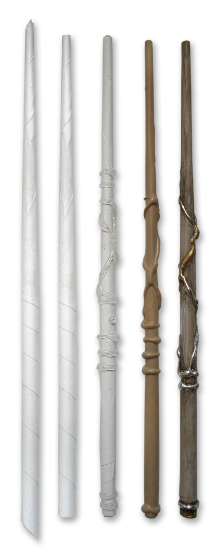 Make an awesome Harry Potter wand from a sheet of paper and glue gun glue