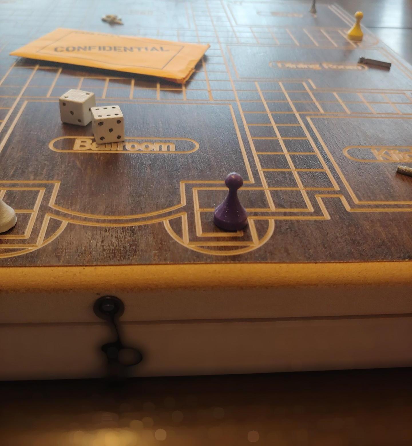 Clue Game Board, Box, and Pieces