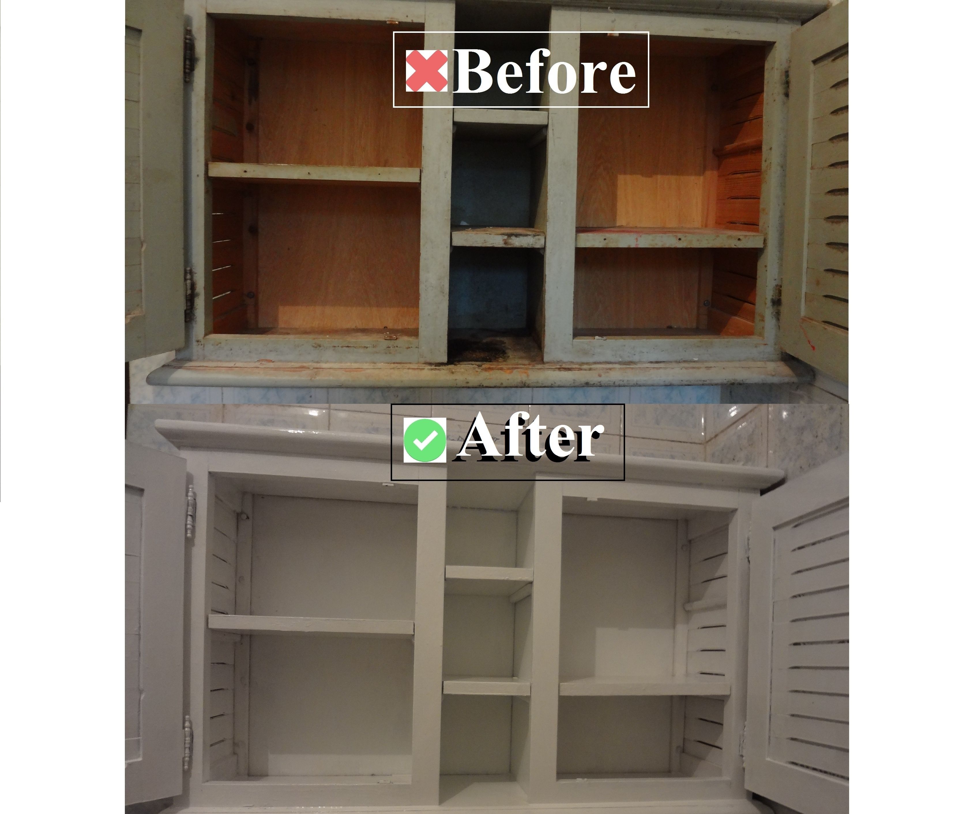 ​Cleaning and Fixing an Old Bathroom Cabinet