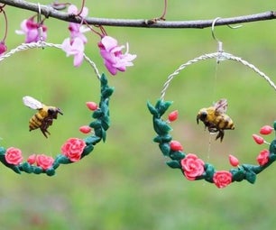 "Magically" Flying Honey Bee Earrings