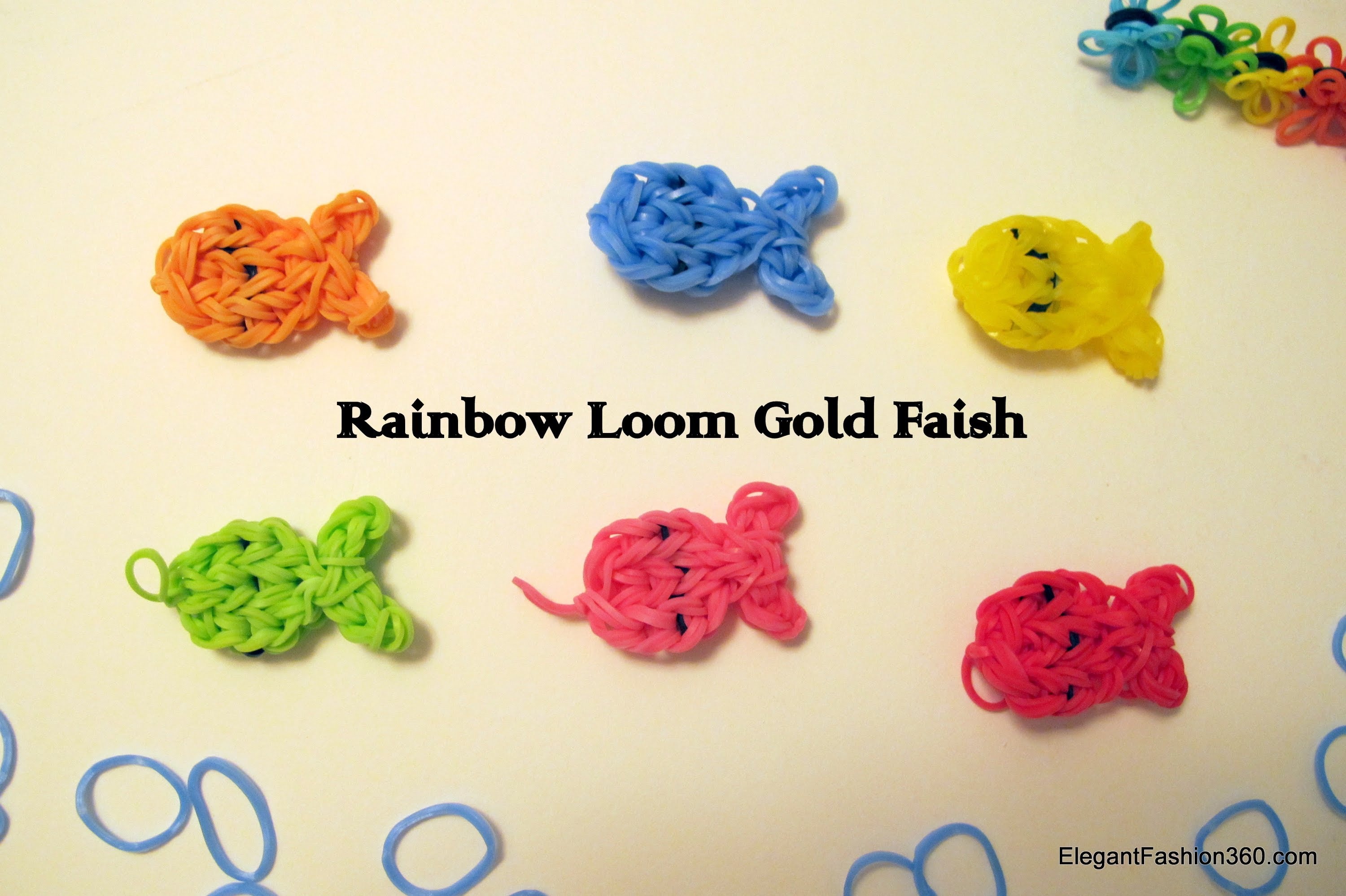 Rainbow Loom Goldfish Charm
