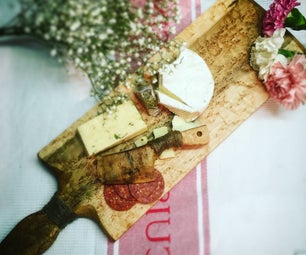 Hand Crafted, Cheese Board & Cheese Knife 